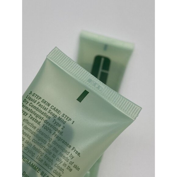 2 Clinique Liquid Facial Soap Mild Dry Combination 1.7 oz/50ml - Picture 4 of 4